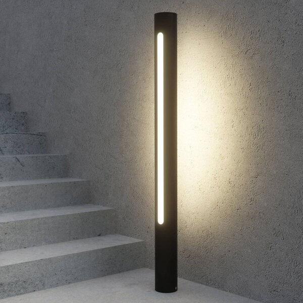 Lucande Tomas LED-es kivetítő lámpa, 75 cm, sötétszürke, IP54, Alu / szürke / cink, Alumínium, Modern