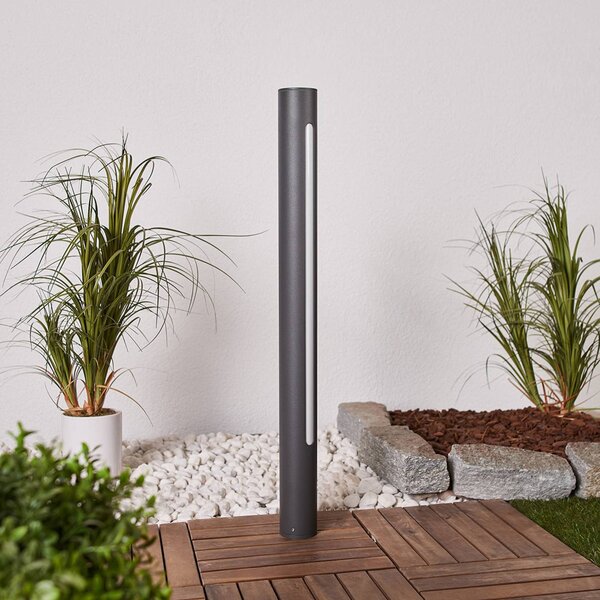 Lucande Tomas LED-es kivetítő lámpa, 75 cm, sötétszürke, IP54, Alu / szürke / cink, Alumínium, Modern