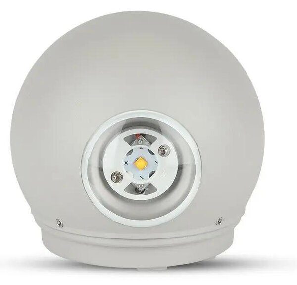 V-TAC 4W kültéri, szürke, fali LED lámpa meleg fehér - SKU 218305