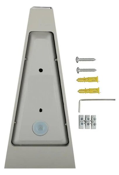 V-TAC 4W kültéri, szürke, fali LED lámpa meleg fehér - SKU 218299