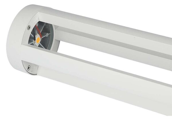 V-TAC 10W kültéri COB LED lámpa oszlop 80 cm, meleg fehér, fehér házzal, 100 Lm/W - SKU 128325