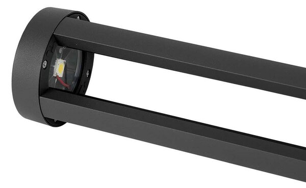 V-TAC 10W kültéri COB LED lámpa oszlop 80 cm, hideg fehér, fekete házzal, 100 Lm/W - SKU 128333