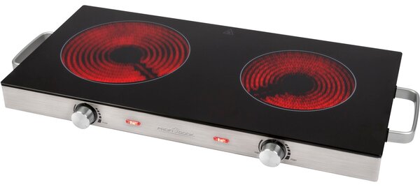 ProfiCook PC-DKP 1211 Hordozható 2 zónás Elektromos főzőlap 2800W - Inox