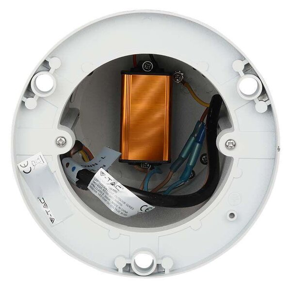 V-TAC 10W kültéri COB LED lámpa oszlop 80 cm, meleg fehér, fehér házzal, 100 Lm/W - SKU 128325