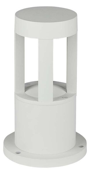 V-TAC 10W kültéri COB LED lámpa oszlop 25 cm, természetes fehér, fehér házzal - SKU 8317