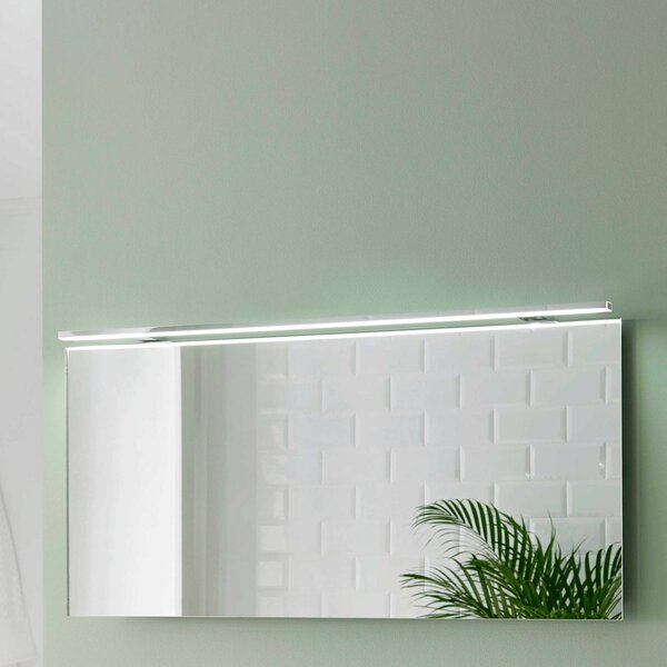 Ebir Esther 2 LED-es tükörvilágítás, króm, szélesség 120 cm, Króm / ezüst, Fürdőszoba, Műanyag, Modern