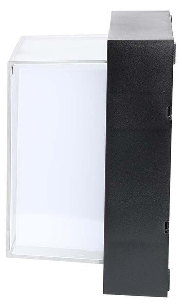 V-TAC 12W kültéri, szögletes fali LED lámpa természetes fehér - SKU 218544