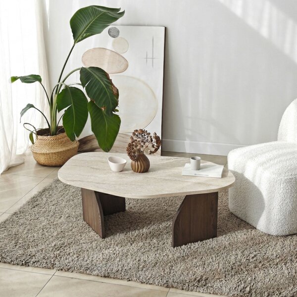 Rock - Travertine, Walnut
