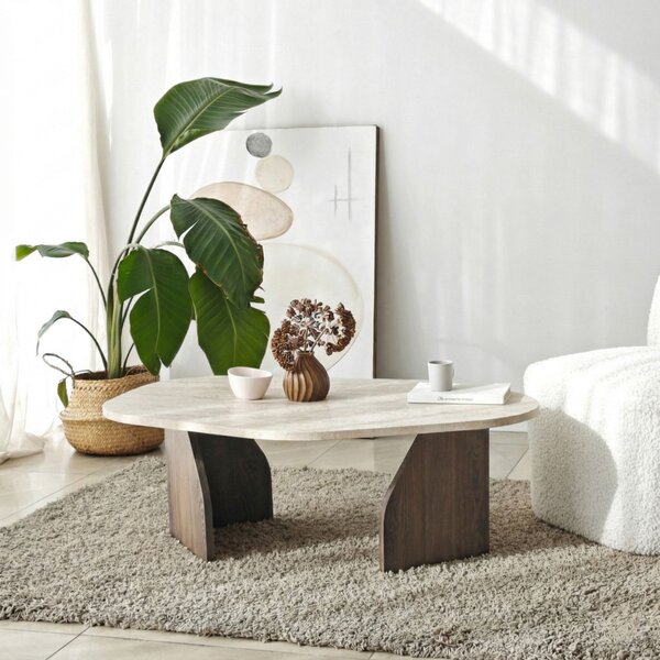 Rock - Travertine, Walnut