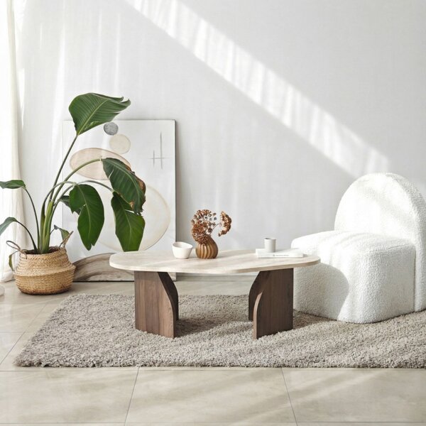 Rock - Travertine, Walnut