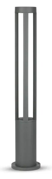 V-TAC 10W kültéri LED lámpa oszlop 80 cm, hideg fehér, szürke házzal - SKU 8330