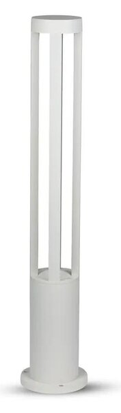 V-TAC 10W kültéri LED lámpa oszlop 80 cm, hideg fehér, fehér házzal - SKU 8327