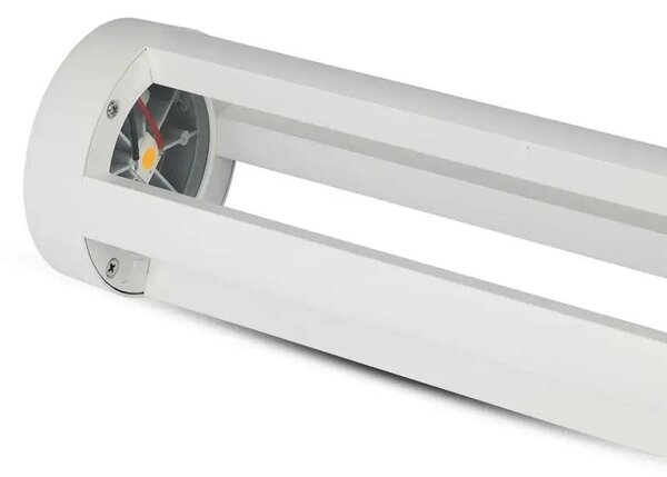 V-TAC 10W kültéri LED lámpa oszlop 80 cm, hideg fehér, fehér házzal - SKU 8327