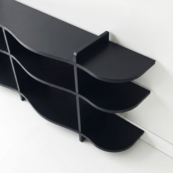 Flusso komód, fekete, 170 cm
