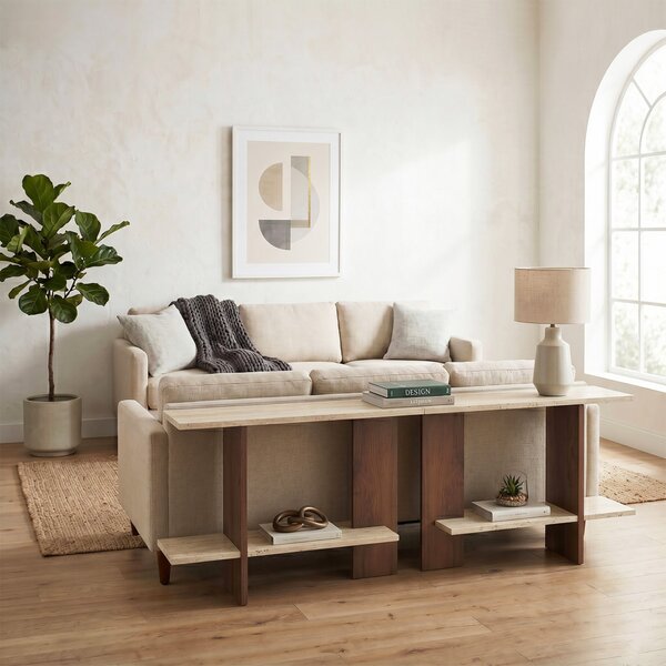 Essenziale - Travertine, Walnut