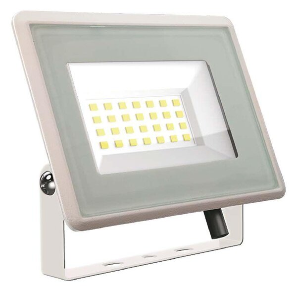 V-TAC F-széria LED reflektor 20W hideg fehér, fehér házzal - SKU 6742