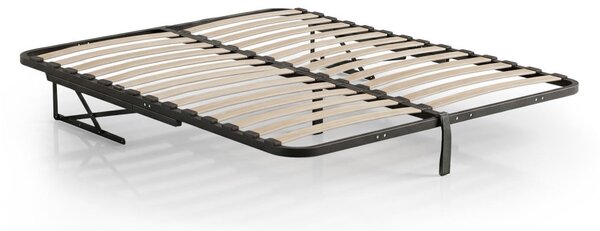 AKORD Furniture Factory fém ágyrács emelőmechanizmussal 28 léccel osztott 140x200 cm fekete