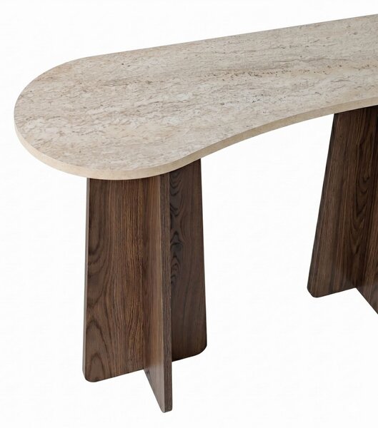Zen komód, travertin-dió, 120 cm