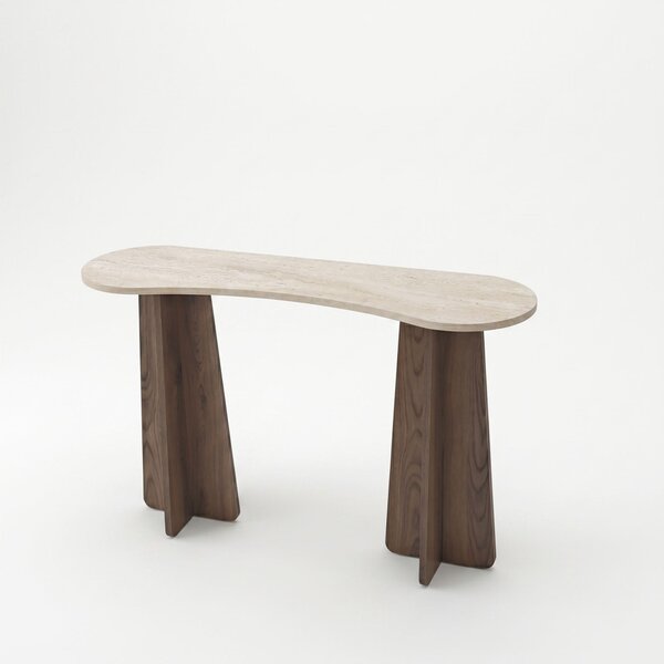 Zen komód, travertin-dió, 120 cm