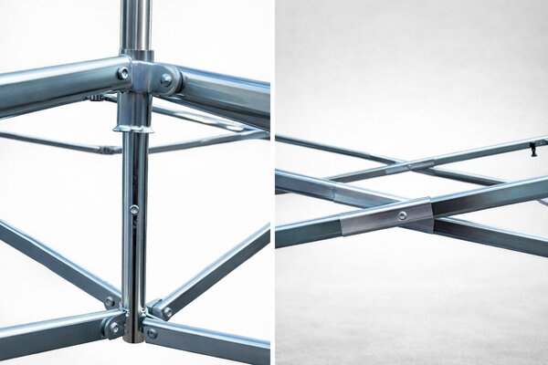 Partisátor ollós 3x3 m STEEL Prémium – 4 oldalfal szín zöld
