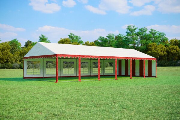 Party sátor 6x12 m PREMIUM - tűzálló szín kék-fehér
