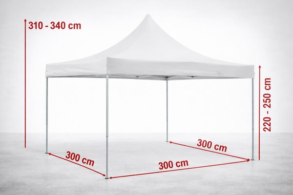 Partisátor ollós 3x3 m STEEL Prémium – 4 oldalfal szín zöld
