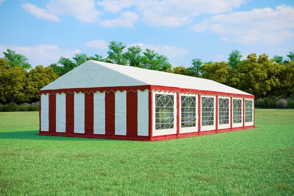 Party sátor 6x12 m PREMIUM - tűzálló szín kék-fehér
