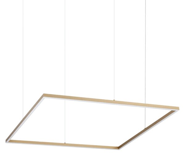ORACLE SLIM SQUARE LED függőlámpa, sárgaréz, 90x90 cm, 3000K