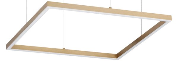ORACLE SLIM SQUARE LED függőlámpa, sárgaréz, 50x50 cm, 3000K