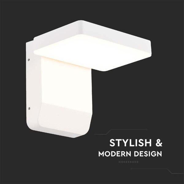 V-TAC fehér fali forgatható kültéri 17W LED lámpatest, meleg fehér - SKU 2942