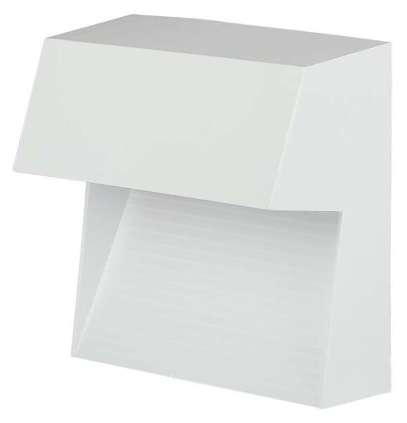 V-TAC 3W fehér LED lépcsővilágítás, szögletes, IP65, meleg fehér, 100 Lm/W - SKU 121402