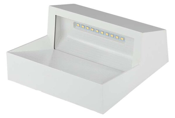 V-TAC 3W fehér LED lépcsővilágítás, szögletes, IP65, meleg fehér, 100 Lm/W - SKU 121402