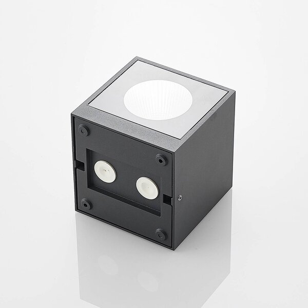 Arcchio LED kültéri falilámpa Tassnim, 2 izzós, antracit, IP65, dimmelhető, Fekete, Alumínium, Modern