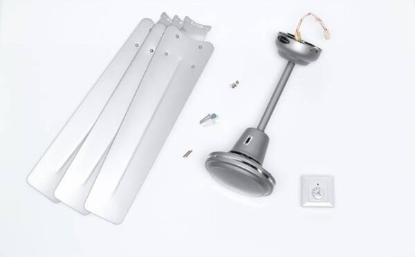 Westinghouse ipari mennyezeti ventilátor, ezüst színű, csendes, 142 cm, Alu / szürke / cink, Nappali / Étkező, fém, Modern