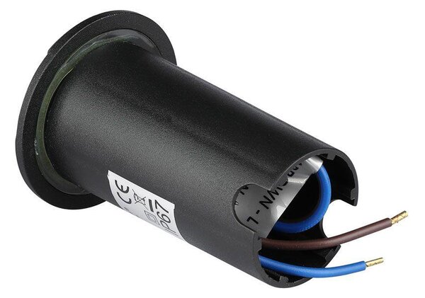 V-TAC 1W DC12V kültéri, 4 irányú talajlámpa, fekete, IP67, meleg fehér - SKU 211470