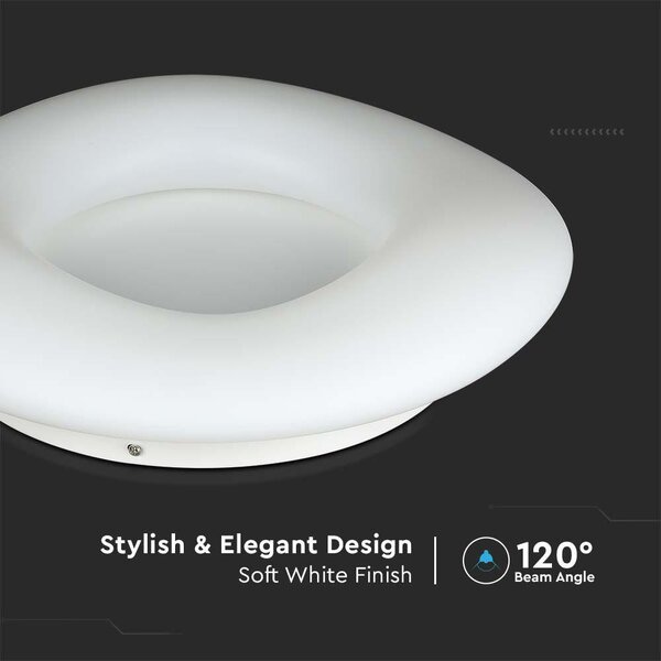 V-TAC 20W mennyezeti designer LED lámpa, változtatható színhőmérséklettel, 105 Lm/W - SKU 213966