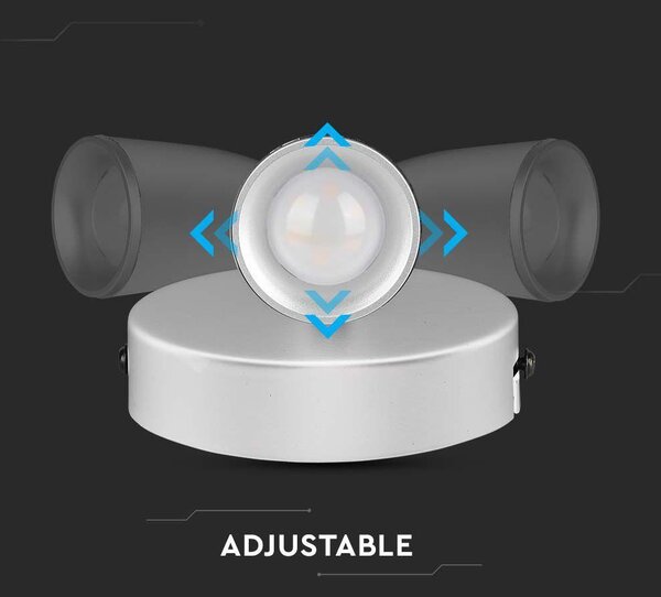 V-TAC egyfejű 4.5W beltéri fehér fali LED lámpa, meleg fehér, 90 Lm/W - SKU 218262
