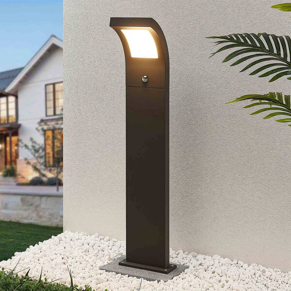 Arcchio Advik LED kivetítő, 100 cm, antracit, érzékelő, IP54, Fekete, Alumínium, Modern