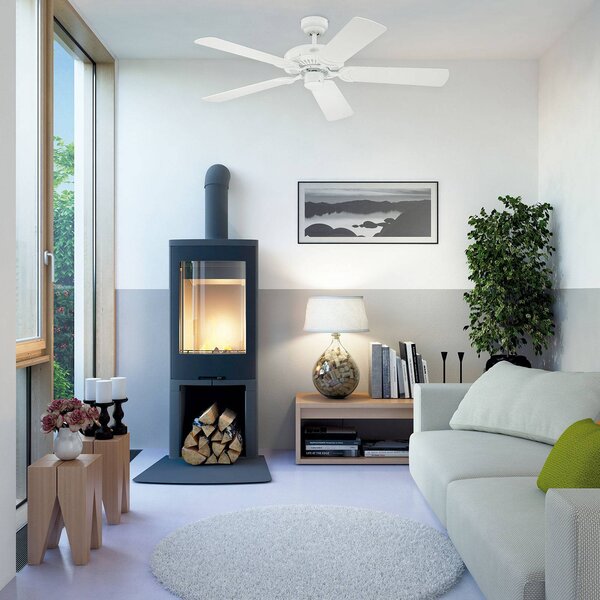 Westinghouse Monarch - fehér mennyezeti ventilátor, Fehér / opál, Nappali / Étkező, Műanyag, Modern