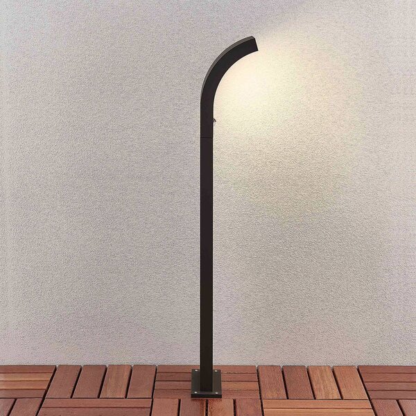 Arcchio Advik LED kivetítő, 100 cm, antracit, érzékelő, IP54, Fekete, Alumínium, Modern