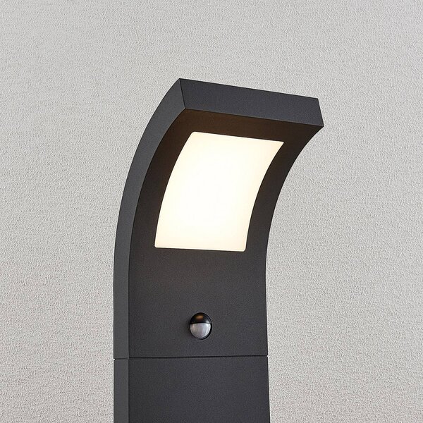 Arcchio Advik LED kivetítő, 100 cm, antracit, érzékelő, IP54, Fekete, Alumínium, Modern