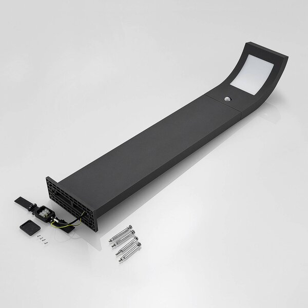 Arcchio Advik LED kivetítő, 100 cm, antracit, érzékelő, IP54, Fekete, Alumínium, Modern