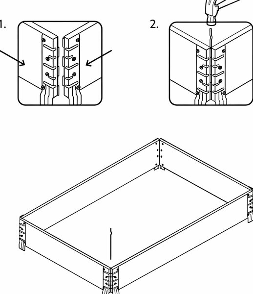 LEGI háromszintes magaságyás 0,8 × 1,2 m, fa