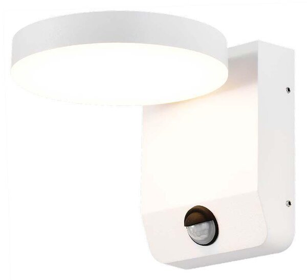 V-TAC kültéri 17W LED lámpa, mozgásérzékelővel, kerek forgatható fej, fehér, meleg fehér - SKU 2954