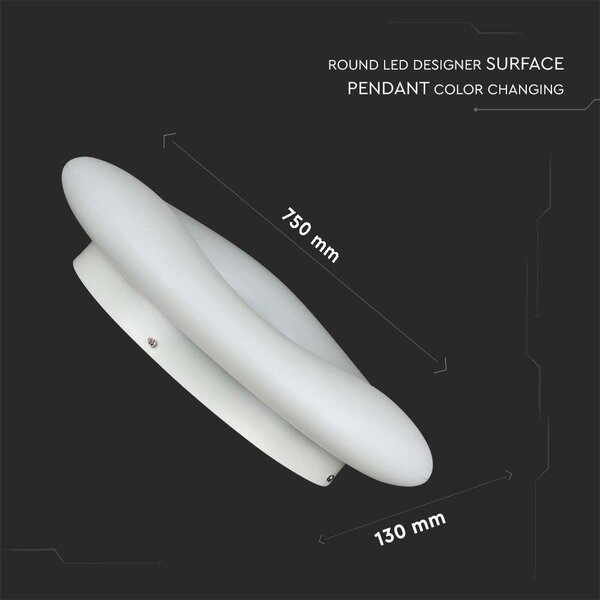 V-TAC 78W mennyezeti designer LED lámpa változtatható színhőmérséklet, 105 Lm/W - SKU 213969
