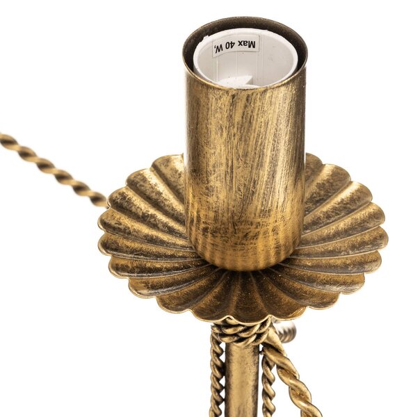 EMIBIG LIGHTING Csillár Tori 6, 6 izzós, arany, dimmelhető, Sárgaréz / arany, Nappali / Étkező, fém, Antik