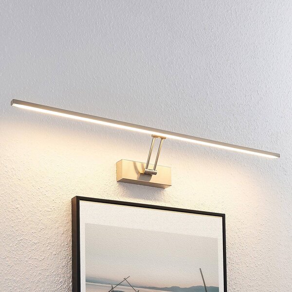 Lucande LED-es képvilágító lámpa Thibaud, 84 cm, nikkel, alumínium, Alu / szürke / cink, Nappali / Étkező, fém, Modern