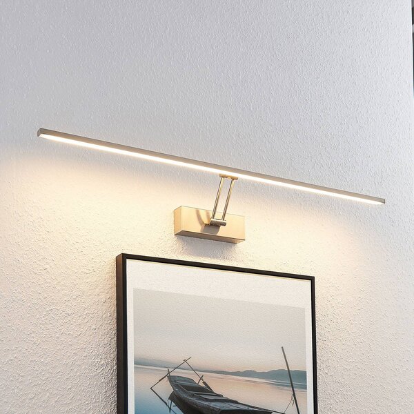 Lucande LED-es képvilágító lámpa Thibaud, 84 cm, nikkel, alumínium, Alu / szürke / cink, Nappali / Étkező, fém, Modern