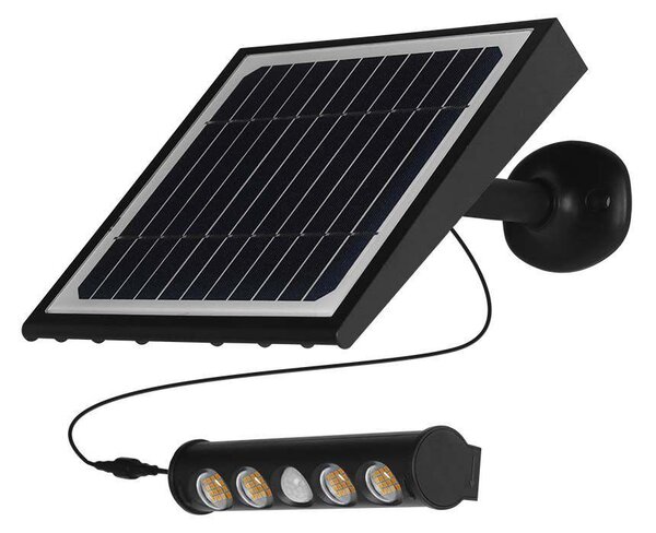 V-TAC 8in1 napelemes 8W LED lámpa, mozgásérzékelővel, meleg fehér - SKU 6844