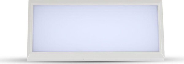 V-TAC Landscape 12W kültéri fali LED lámpa természetes fehér, fehér házzal, 100 Lm/W - SKU 6814